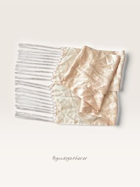 Cejon 100% Silk Blush Pink Fringe Scarf